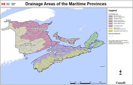 Drainage Areas of the Maritime Provinces